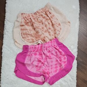 Bundle Nike Women's Athletic Dri- Fit Shorts in Pink and Peach